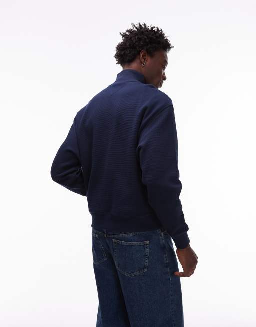 Tommy Jeans – Granatowa bluza z zamkiem pod szyją, 3 z 4