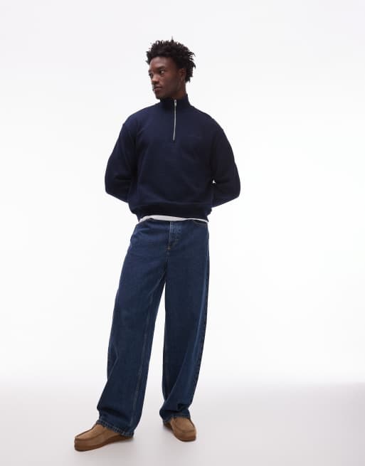 Tommy Jeans – Granatowa bluza z zamkiem pod szyją, 4 z 4