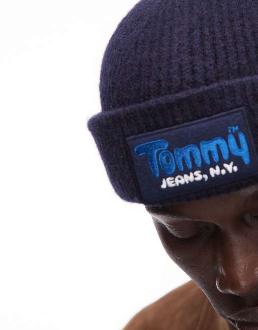 Tommy Jeans – Granatowa czapka beanie ze sportowym logo, 2 z 3