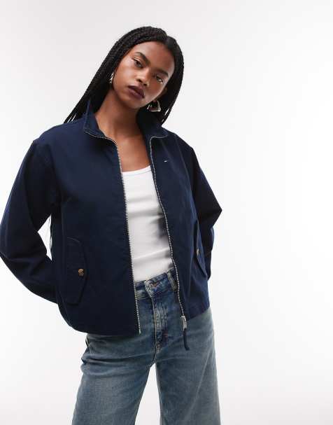 Tommy Jeans regular collar jacket in navy