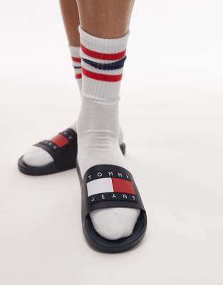 Tommy Jeans – Granatowe klapki - view 1