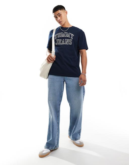 Tommy Jeans – Granatowy T-shirt w stylu vintage z logo, 2 z 4