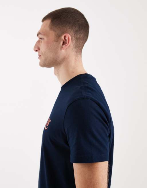 Tommy Jeans – Granatowy T-shirt z grafiką na plecach, 4 z 5