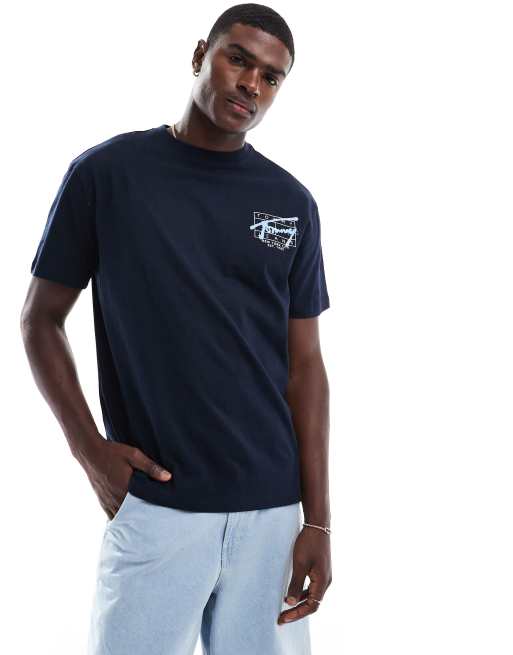 Tommy Jeans – Granatowy T-shirt z logo w stylu graffiti na plecach, 2 z 4