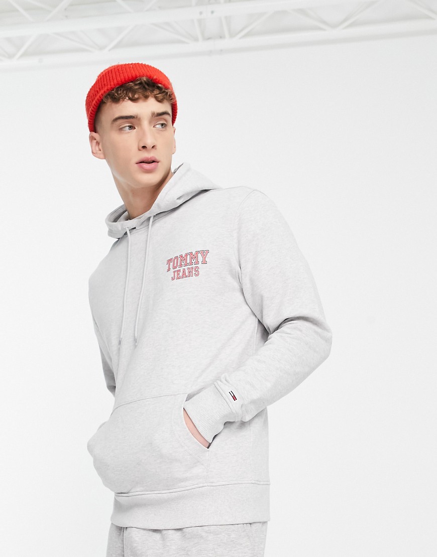 Tommy Jeans graphic logo hoodie in grey