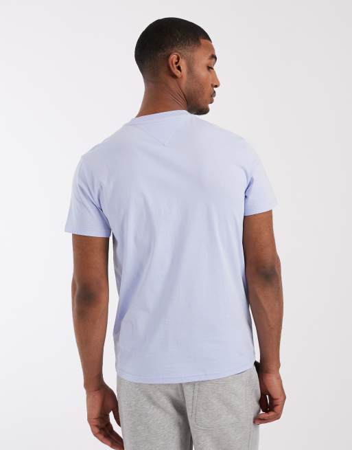 Tommy Jeans graphic slim fit t-shirt in light blue, 5 of 5