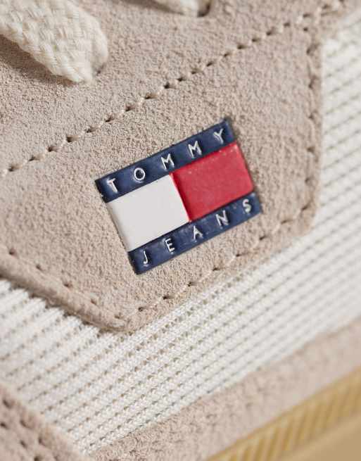 Tommy Jeans Greenwich edge sneakers with logo in off white, 4 of 5