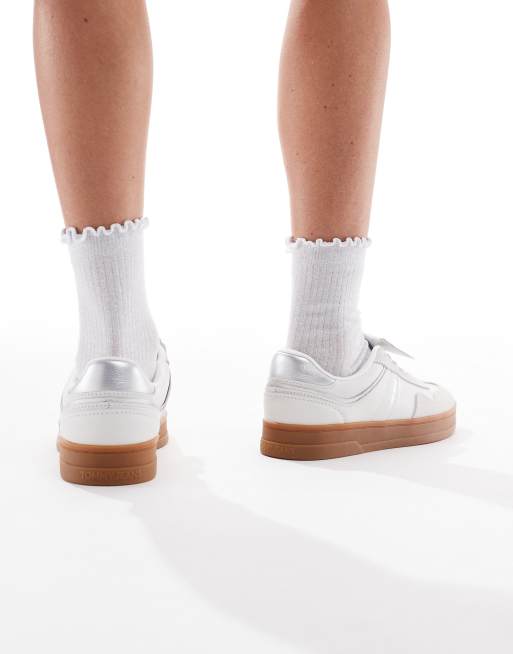 Tommy Jeans - Greenwich - Hvide/sølvfarvede sneakers med gummisål, 2 af 4