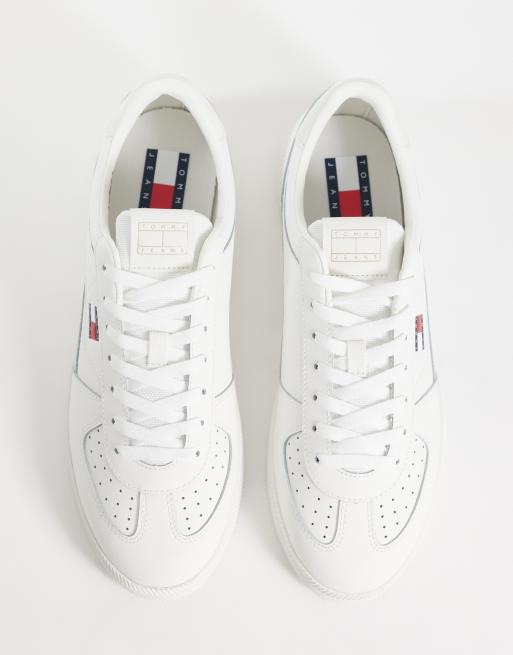 Tommy Jeans Greenwich lädersneakers i vitt, 2 av 5