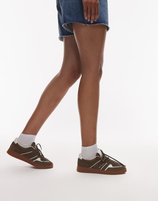 Tommy Jeans Greenwich low sneakers in khaki and off white, 5 of 5