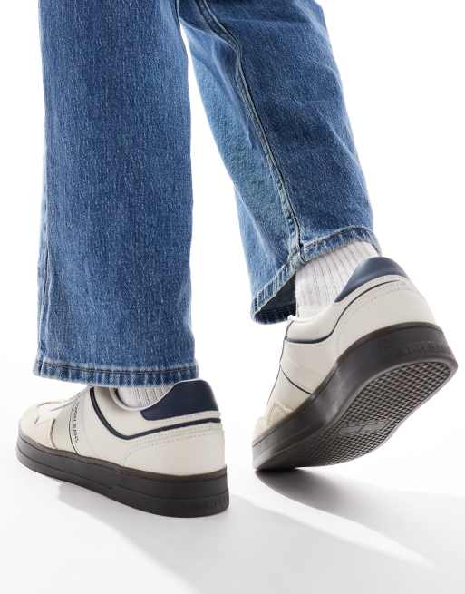 Tommy Jeans – Greenwich – Naturvita och blå sneakers, 3 av 5