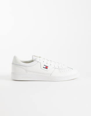 Tommy Jeans Greenwich Real Premium Leather Sneakers In Multi