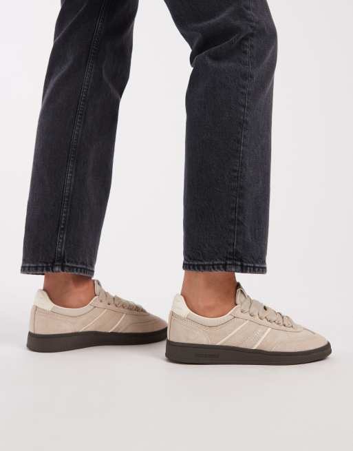 Tommy Jeans - Greenwich - Sandfarvede sneakers med brede snørebånd i ruskind, 4 af 5