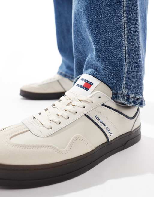 Tommy Jeans Greenwich sneakers in off white and blue, 4 of 5