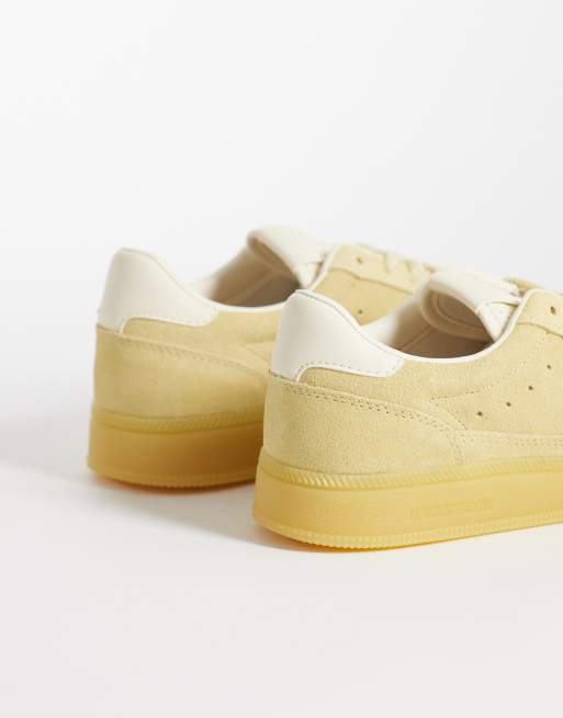 Tommy Jeans - Greenwich - Suède sneakers in lichtgeel, 4 van 5