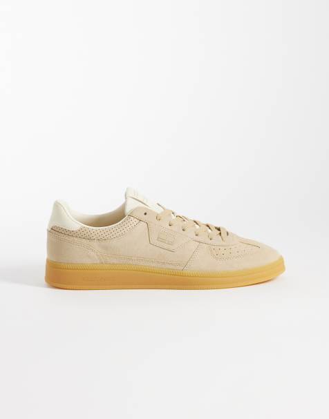 Tommy Jeans greenwich suede trainers in beige - view 1