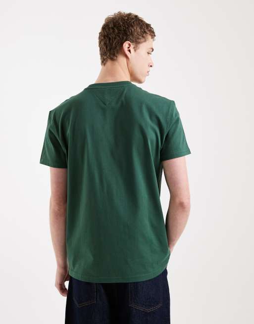 Tommy Jeans gym logo t-shirt in dark green, 3 of 5