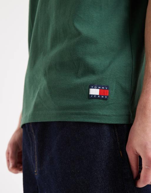 Tommy Jeans gym logo t-shirt in dark green, 5 of 5