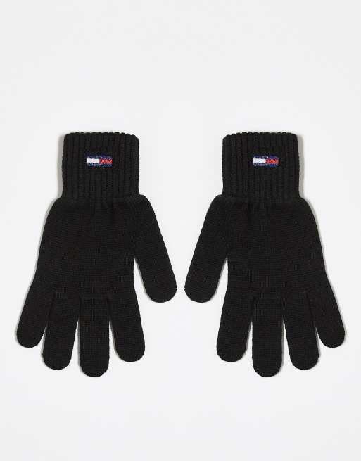 Tommy Jeans - Handschoenen met vlaglogo in zwart