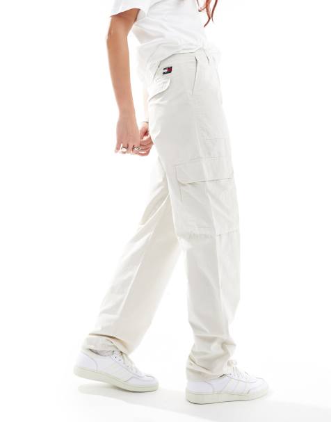 Tommy Jeans - Harper - Cargobroek met hoge taille in beige - view 1