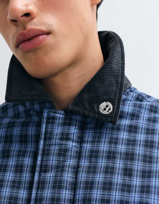 Tommy Jeans harrington jacket in navy check, 3 of 5
