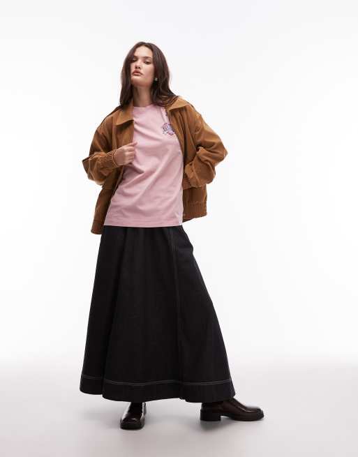 Tommy Jeans heart back print t-shirt in washed pink