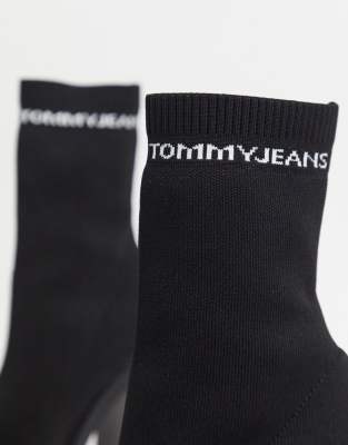 tommy sock heel boots