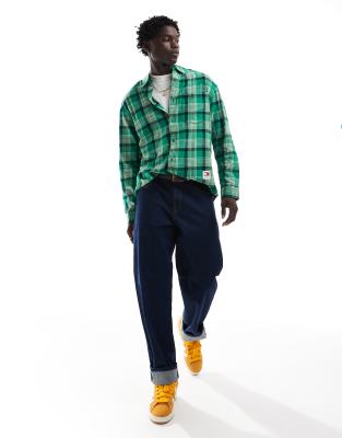 Tommy Jeans – Hemd in Grün mit normalem Schnitt