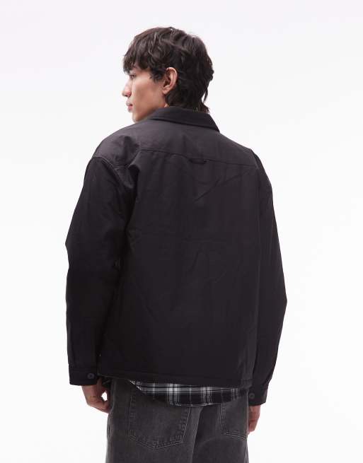 Tommy Jeans – Hemdjacke aus Funktions-Cord in Schwarz mit Reißverschluss, 3 von 5