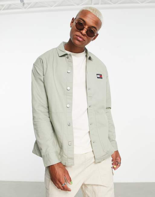 Tommy Jeans – Hemdjacke in Khaki