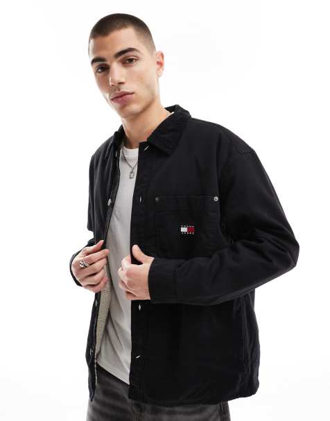 Tommy Jeans – Hemdjacke in Schwarz aus Cord - view 1