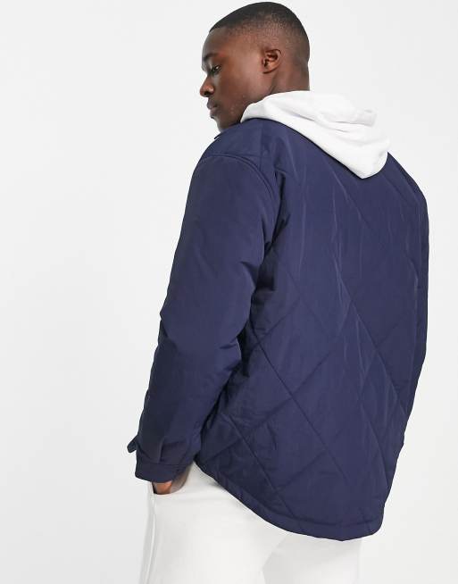 Tommy Jeans Heritage capsule quilted overshirt in navy Exclusive