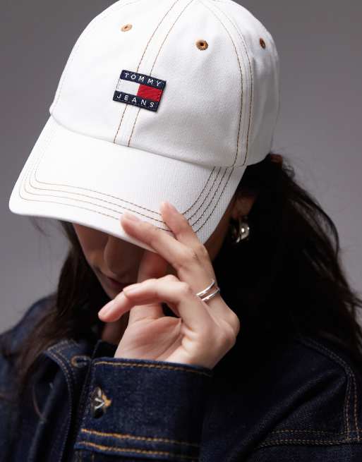 Tommy Jeans - Heritage - Casquette à logo drapeau - Écru denim, 2 de 3