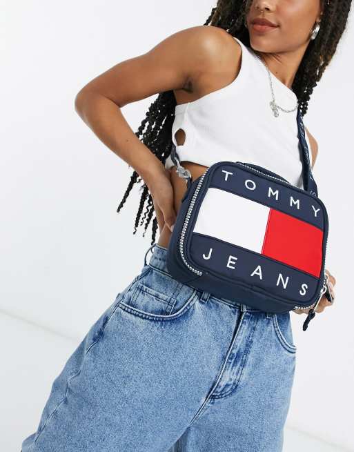 Tommy Jeans heritage cross over bag in navy