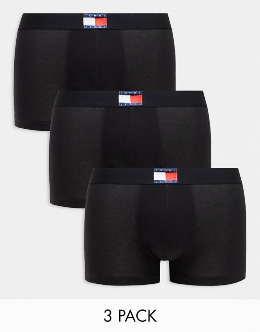 Tommy Jeans - Heritage Essentials - Lot de 3 boxers avec taille à logo - Noir