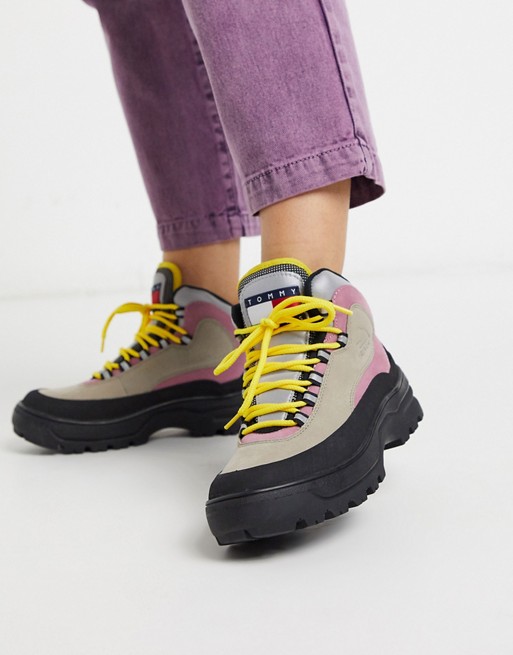 Tommy Jeans heritage expedition boots in multicolour