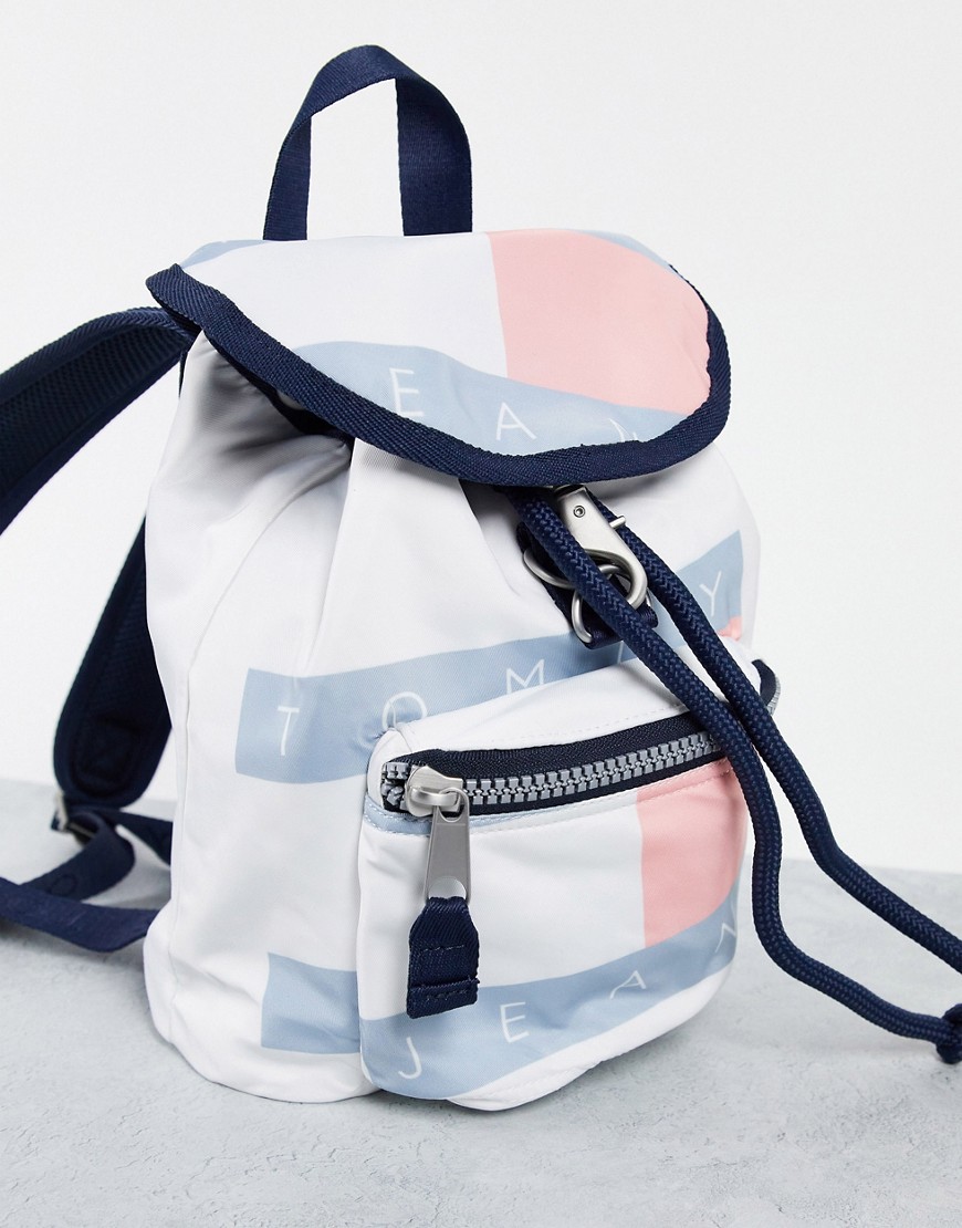 Tommy Jeans heritage flag backpack in multi
