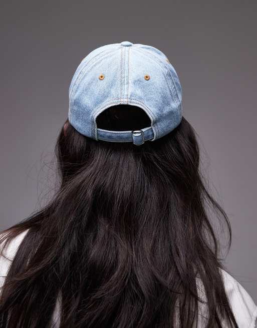 Tommy Jeans heritage flag cap in blue denim, 3 of 3