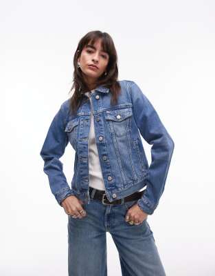 Tommy Jeans Heritage Flag Denim Jacket In Blue