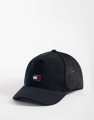 Tommy Jeans Heritage Logo Trucker Cap In Pattern