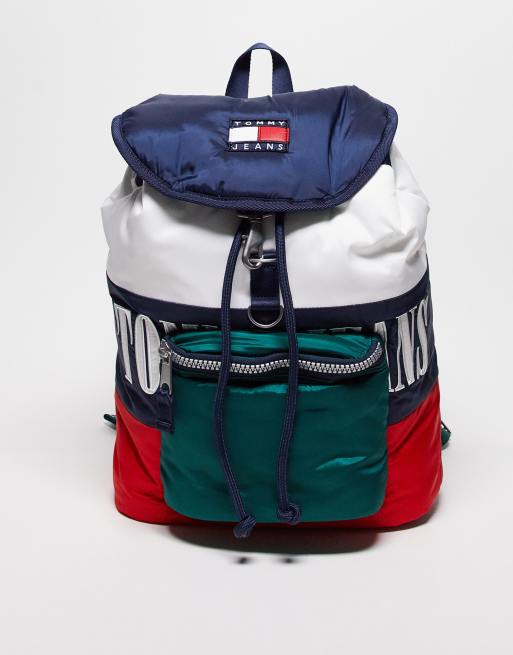 Tommy Jeans - Heritage - Rugzak met kleurvlakken en flap in meerdere kleuren