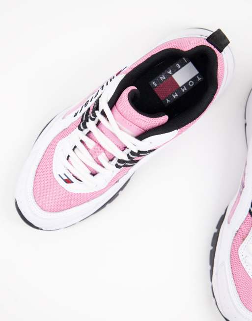 Tommy Jeans heritage runner trainers in pink