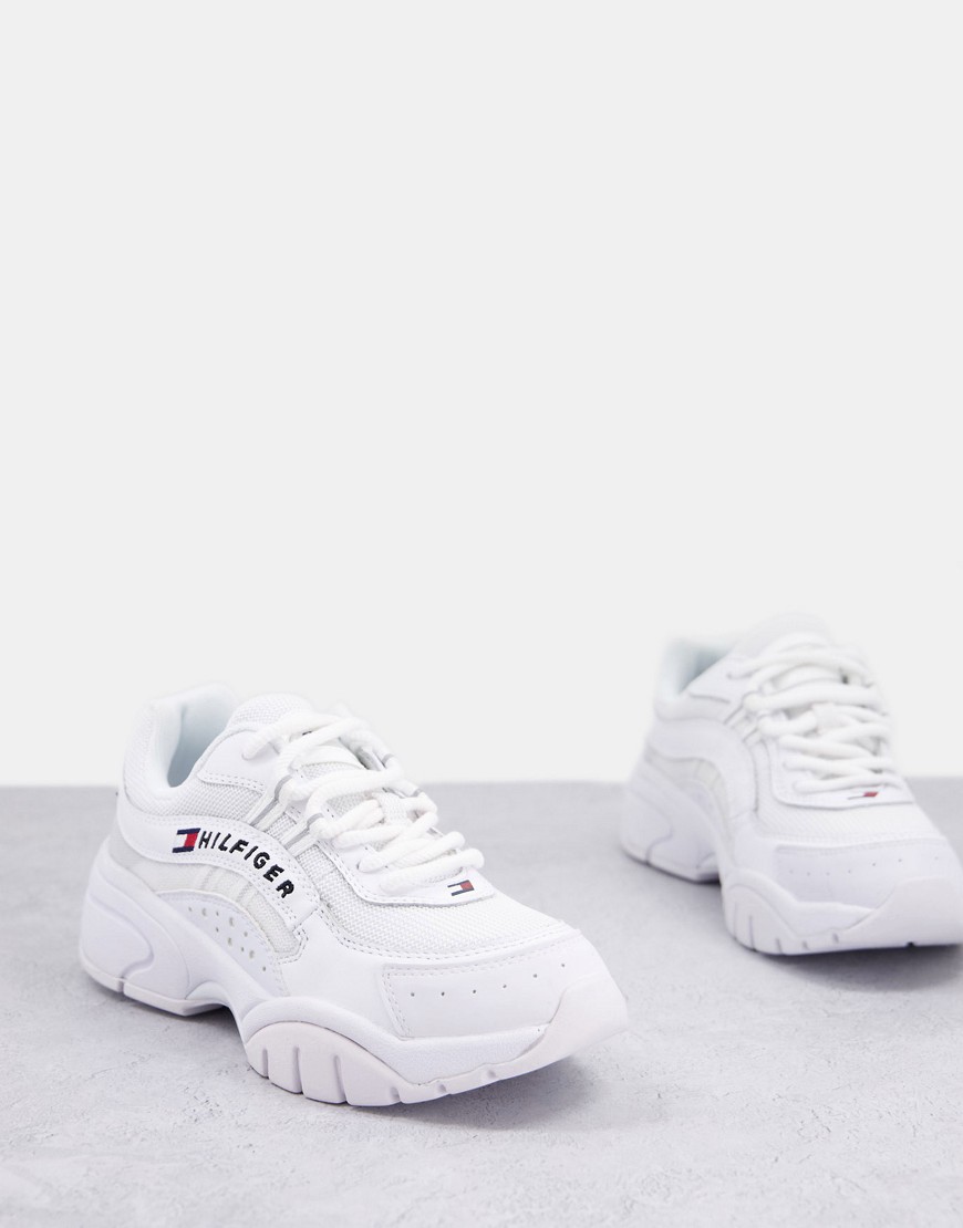 Tommy Jeans heritage runner trainers in white