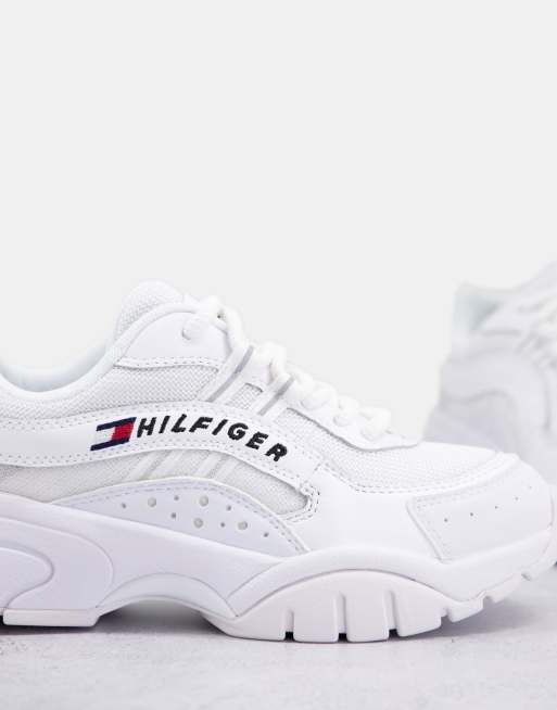 Tommy Jeans heritage runner trainers in white