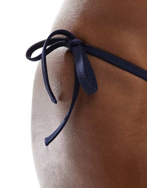 Tommy Jeans – Heritage – Seitlich geschnürte Bikinihose in Marineblau, 2 von 4