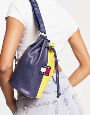 Tommy Jeans heritage sling bag in navy