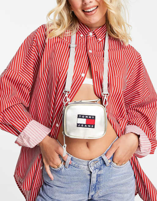 Tommy Jeans – Heritage – Srebrna mała torebka z logo, 4 z 4