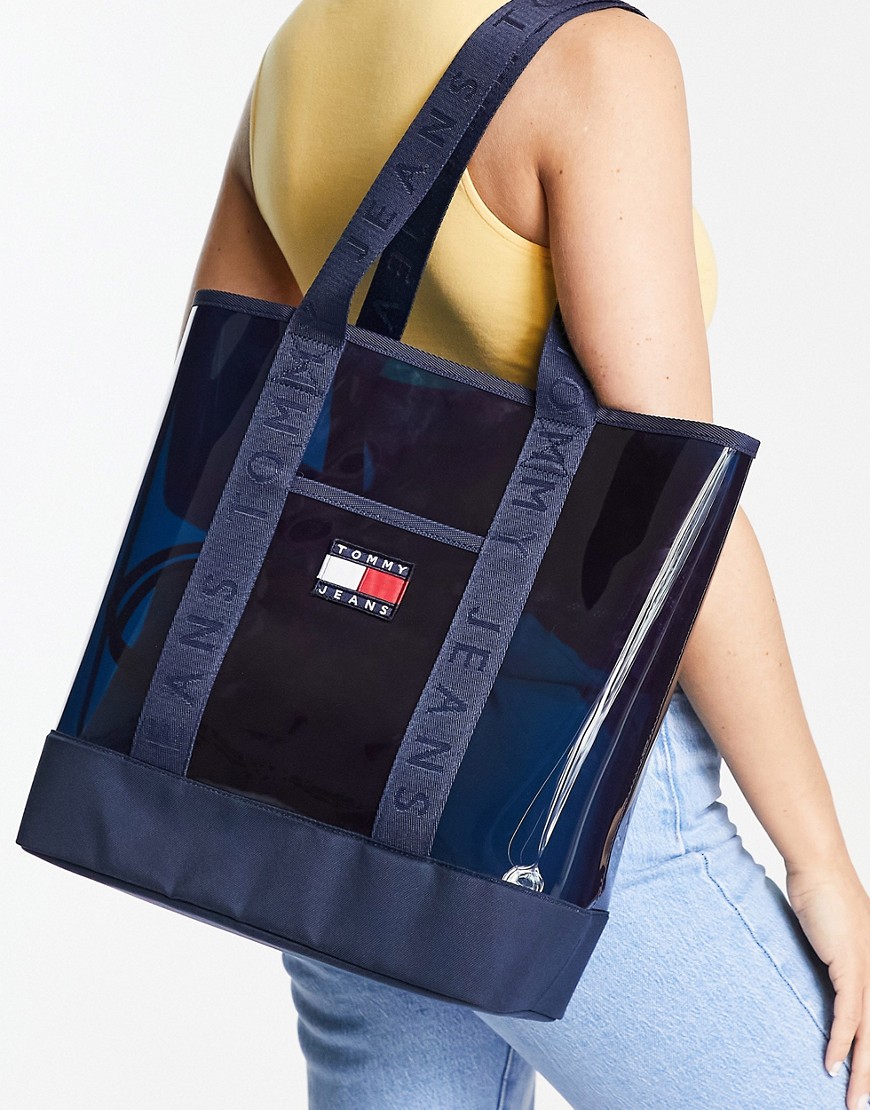Tommy Jeans heritage summer tote in navy