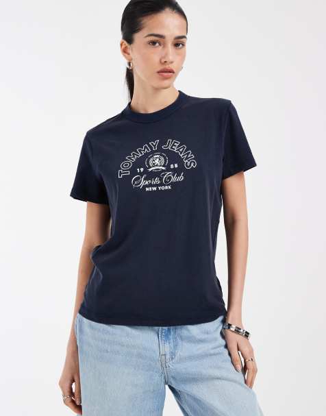 Tommy Jeans - Heritage - T-shirt met logo in marineblauw - view 1