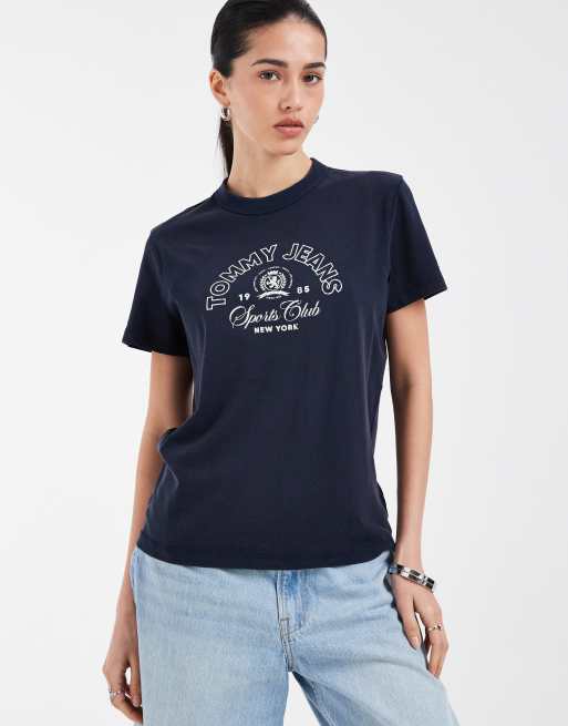 Tommy Jeans - Heritage - T-shirt met logo in marineblauw
